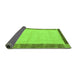 Sideview of Abstract Green Modern Rug, abs4707grn