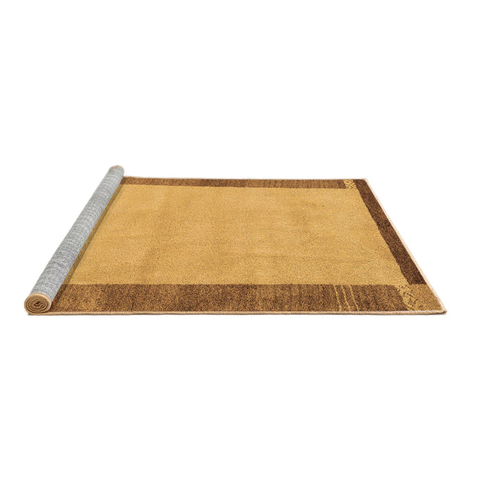 Sideview of Machine Washable Abstract Brown Modern Rug, wshabs4707brn