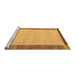 Sideview of Machine Washable Abstract Brown Modern Rug, wshabs4707brn