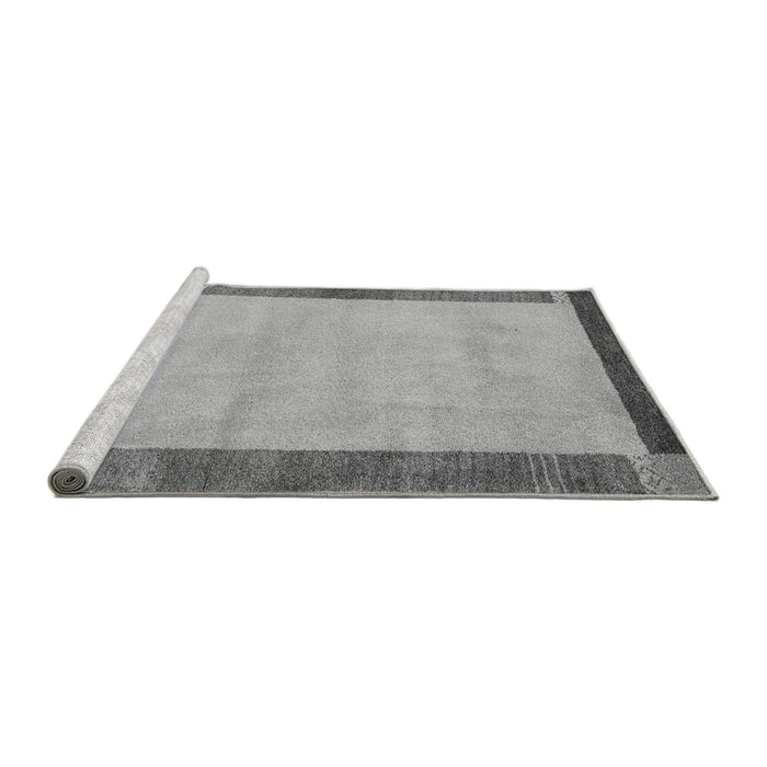 Sideview of Machine Washable Abstract Gray Modern Rug, wshabs4707gry