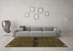 Machine Washable Abstract Brown Modern Rug in a Living Room,, wshabs4708brn