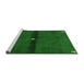 Sideview of Machine Washable Abstract Green Modern Area Rugs, wshabs4708grn