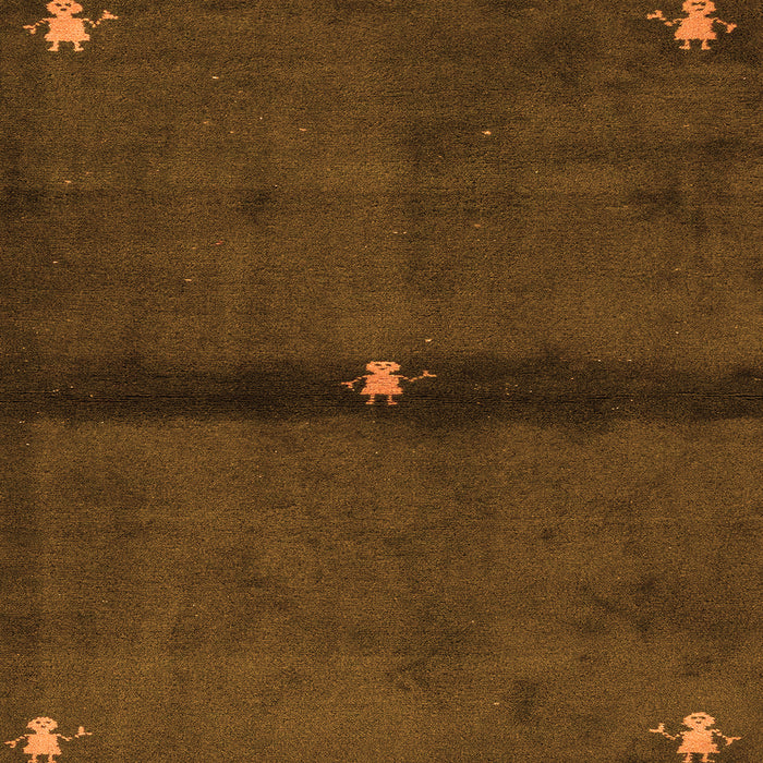 Square Machine Washable Abstract Orange Modern Area Rugs, wshabs4708org