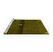 Sideview of Machine Washable Abstract Yellow Modern Rug, wshabs4708yw