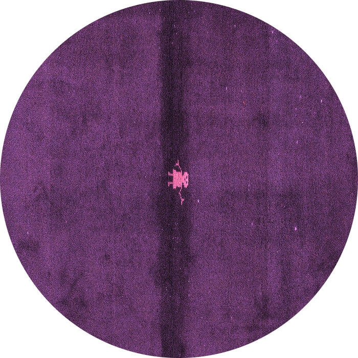Round Machine Washable Abstract Purple Modern Area Rugs, wshabs4708pur