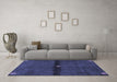 Machine Washable Abstract Blue Modern Rug in a Living Room, wshabs4708blu