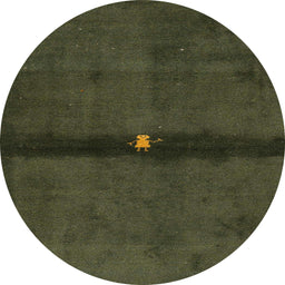 Round Abstract Antique Bronze Green Modern Rug, abs4708