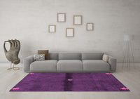 Machine Washable Abstract Purple Modern Rug, wshabs4708pur