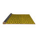 Sideview of Abstract Yellow Modern Rug, abs4709yw