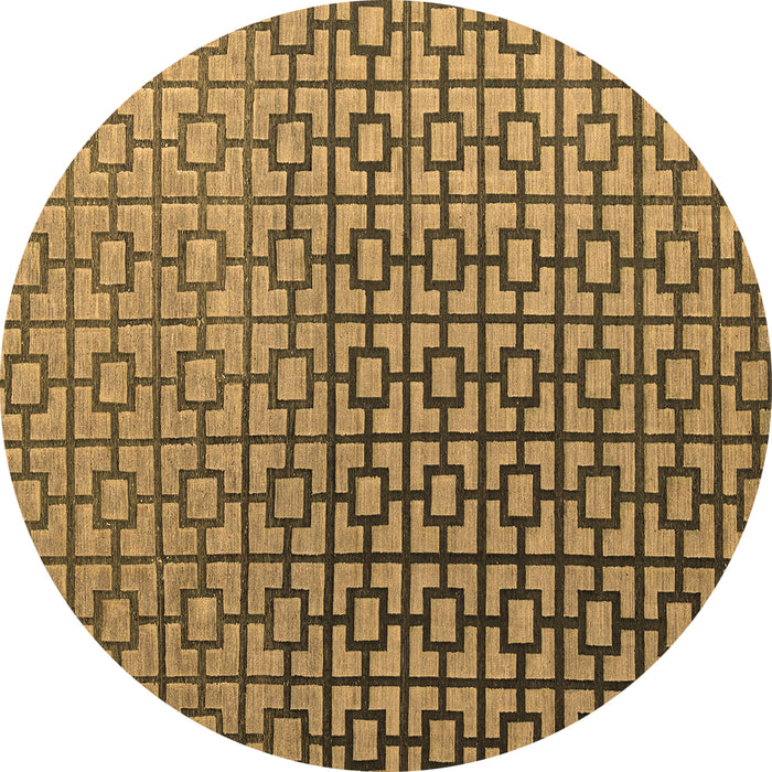 Round Machine Washable Abstract Brown Modern Rug, wshabs4709brn