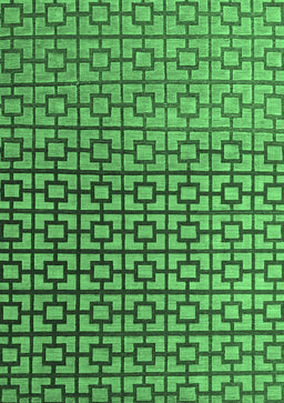 Abstract Emerald Green Modern Rug, abs4709emgrn