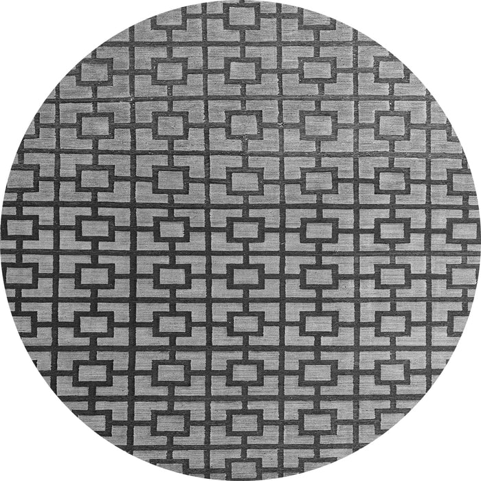 Round Abstract Gray Modern Rug, abs4709gry
