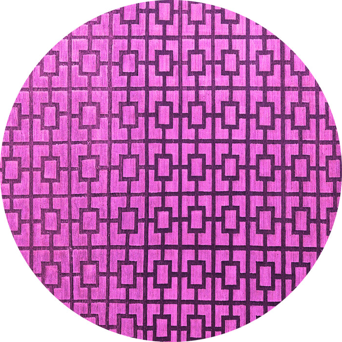 Round Abstract Pink Modern Rug, abs4709pnk