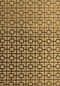 Abstract Brown Modern Rug, abs4709brn