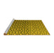 Sideview of Machine Washable Abstract Yellow Modern Rug, wshabs4709yw