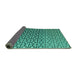 Sideview of Abstract Turquoise Modern Rug, abs4709turq