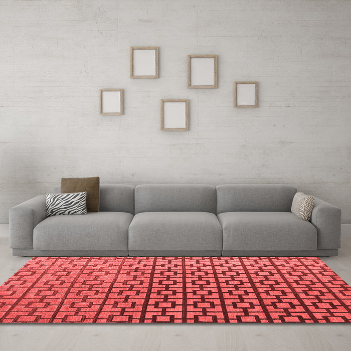 Modern Red Washable Rugs