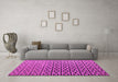 Machine Washable Abstract Pink Modern Rug in a Living Room, wshabs4709pnk