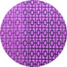 Round Abstract Purple Modern Rug, abs4709pur