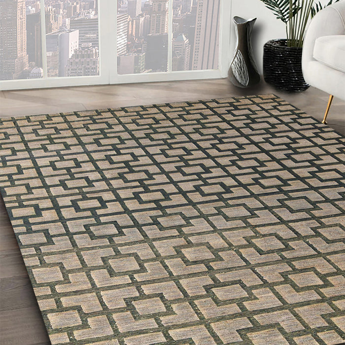 Machine Washable Abstract Black Rug in a Family Room, wshabs4709