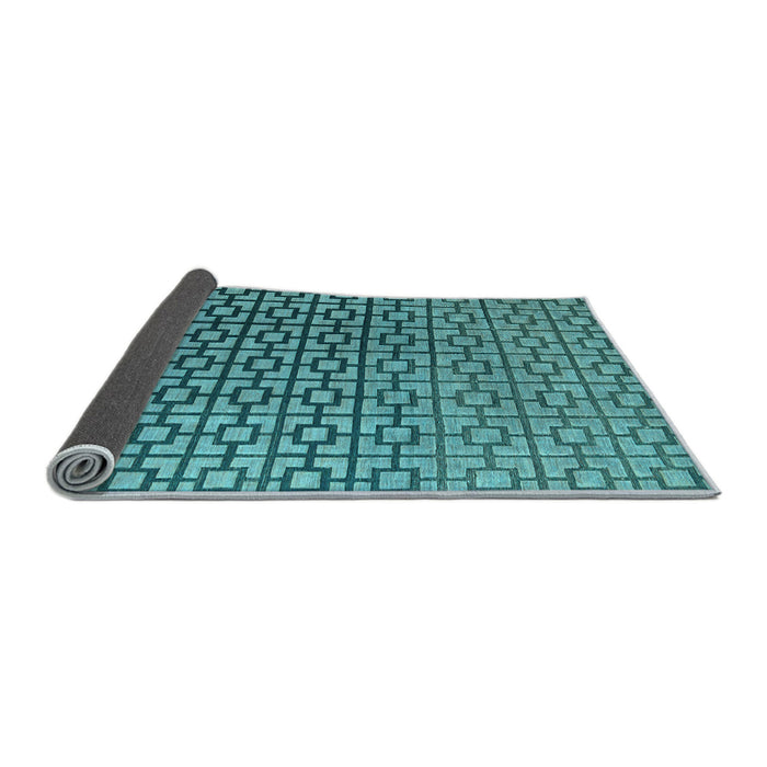 Sideview of Abstract Light Blue Modern Rug, abs4709lblu