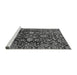 Sideview of Machine Washable Abstract Gray Modern Rug, wshabs470gry