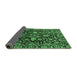 Sideview of Abstract Emerald Green Modern Rug, abs470emgrn