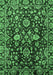 Machine Washable Abstract Emerald Green Modern Area Rugs, wshabs470emgrn