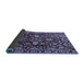 Sideview of Abstract Blue Modern Rug, abs470blu