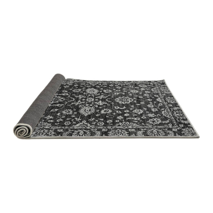 Sideview of Abstract Gray Modern Rug, abs470gry