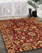 Abstract Orange Modern Rug in Family Room, abs470