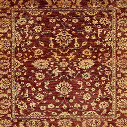 Square Machine Washable Abstract Orange Rug, wshabs470