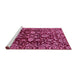 Sideview of Machine Washable Abstract Pink Modern Rug, wshabs470pnk