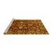 Sideview of Machine Washable Abstract Yellow Modern Rug, wshabs470yw