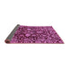 Sideview of Abstract Purple Modern Rug, abs470pur