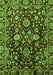 Machine Washable Abstract Green Modern Area Rugs, wshabs470grn