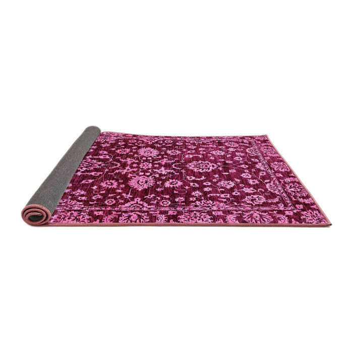 Sideview of Abstract Pink Modern Rug, abs470pnk