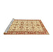 Sideview of Machine Washable Abstract Mustard Yellow Rug, wshabs471