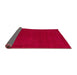 Sideview of Abstract Red Modern Rug, abs4710