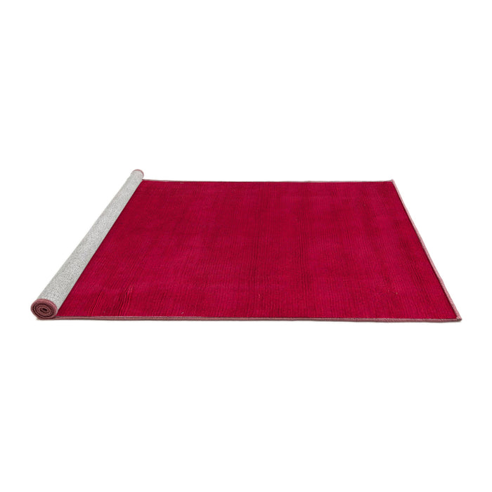 Sideview of Machine Washable Abstract Red Rug, wshabs4710