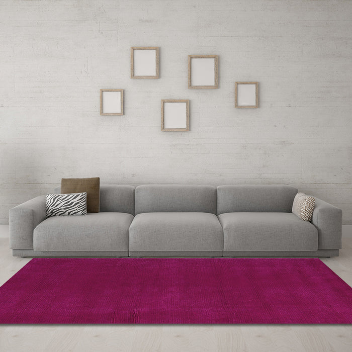 Machine Washable Abstract Purple Modern Area Rugs in a Living Room, wshabs4710pur