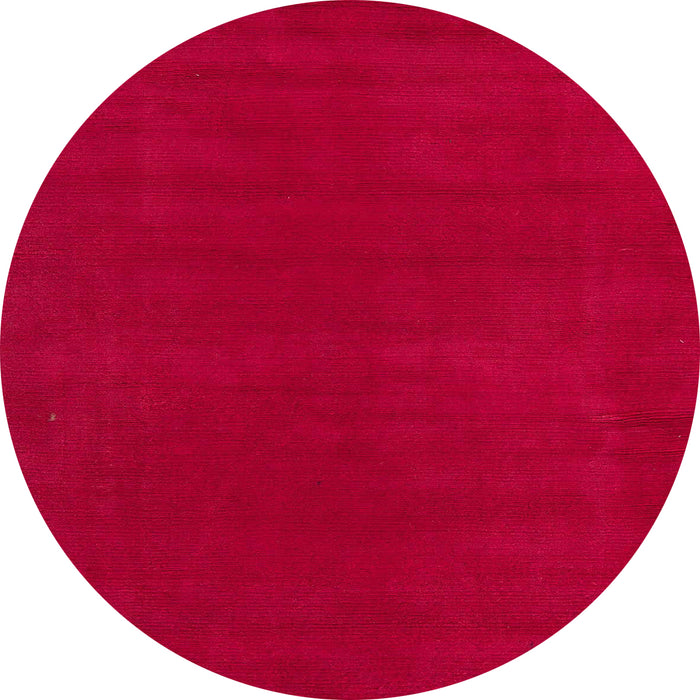 Round Machine Washable Abstract Red Rug, wshabs4710
