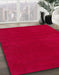 Abstract Red Modern Rug in Family Room, abs4710