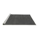 Sideview of Machine Washable Abstract Gray Modern Rug, wshabs4710gry