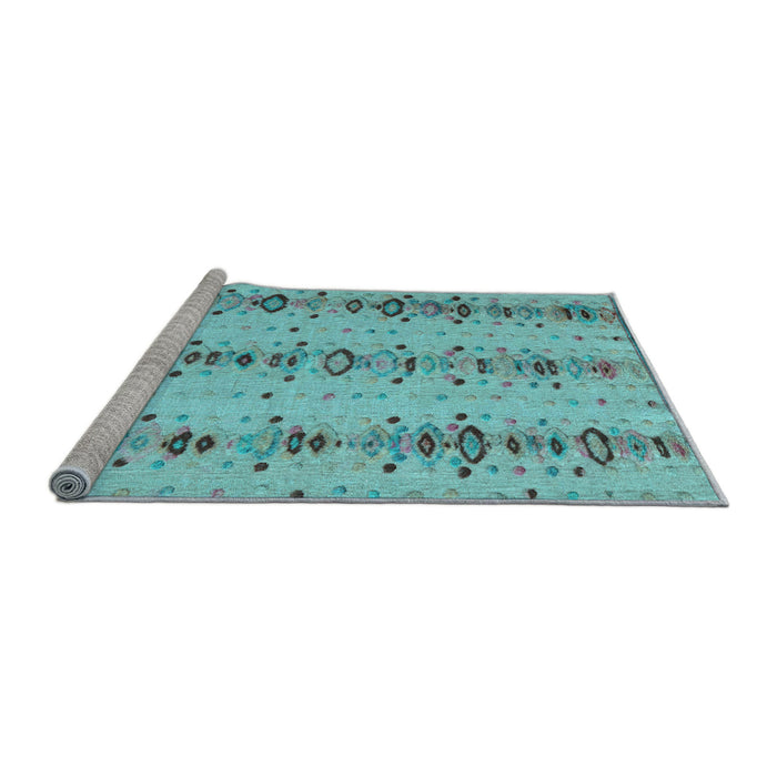 Sideview of Machine Washable Abstract Light Blue Modern Rug, wshabs4711lblu