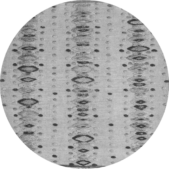 Round Abstract Gray Modern Rug, abs4711gry