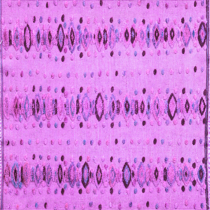 Square Abstract Purple Modern Rug, abs4711pur