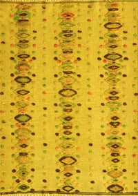 Abstract Yellow Modern Rug, abs4711yw