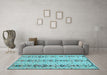 Machine Washable Abstract Light Blue Modern Rug in a Living Room, wshabs4711lblu