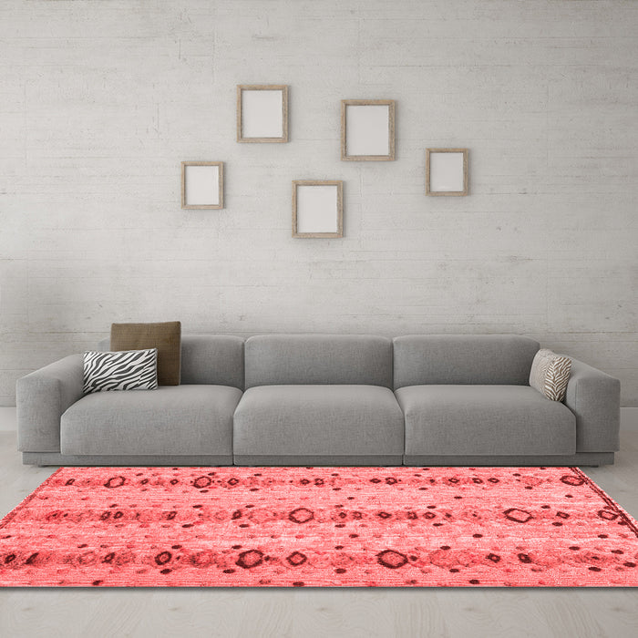 Modern Red Washable Rugs